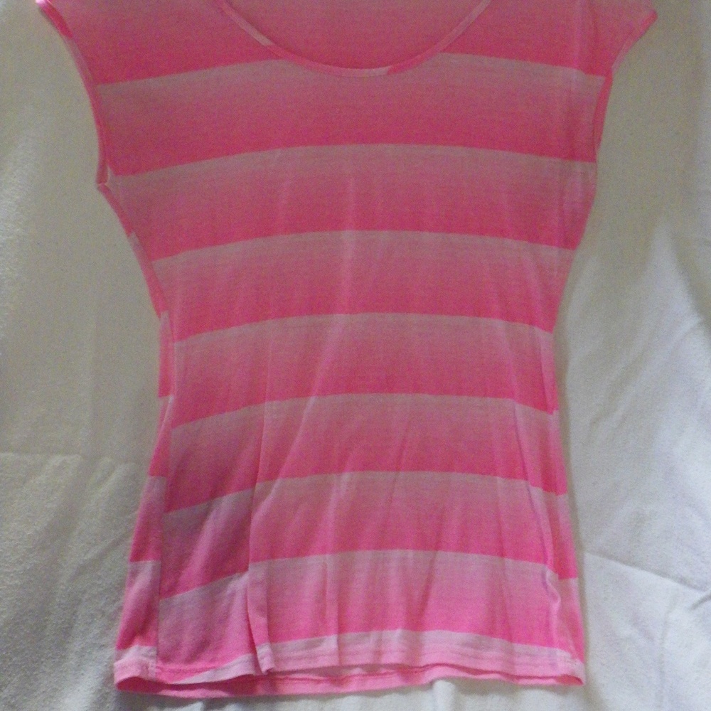 Pink Stripped PBX Pro Womens Light pull over T